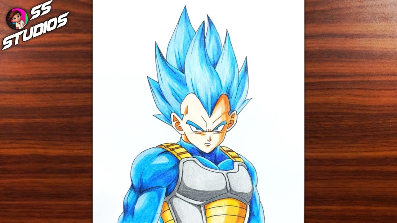 HOW TO DRAW VEGETA SSJ BLUE 