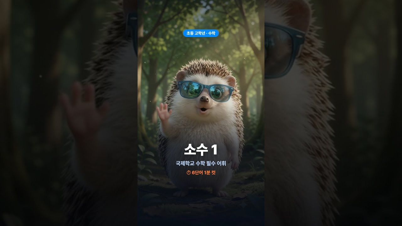 고도치와 함께 배워보는 국제학교 어휘 - 초등고학년 수학 소수 1번