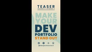 Teaser: Make Your Software Developer Portfolio Stand Out #shorts #youtubeshorts