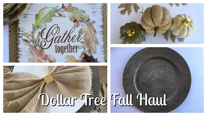Faux Wood Chargers & Farmhouse Dollar Tree Rustic Fall Home Decor Haul 2018