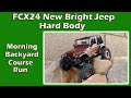 FCX24 New Bright Jeep Hard Body: Morning Backyard Course Run