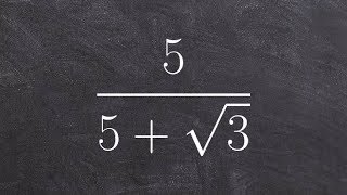 Learn how to rationalize the denominator with a binomial in denominator