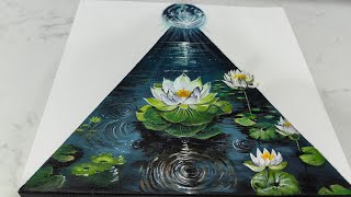 Water Lily_  Pond || Acrylic Painting ||Step-by-Step