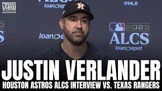Justin Verlander talks Astros vs. Rangers ALCS, Astros Experience Advantage & Playoff Approach