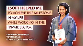 Ms. Sandali's experience on Pearson BTEC HND in Business Management at ESOFT. screenshot 5