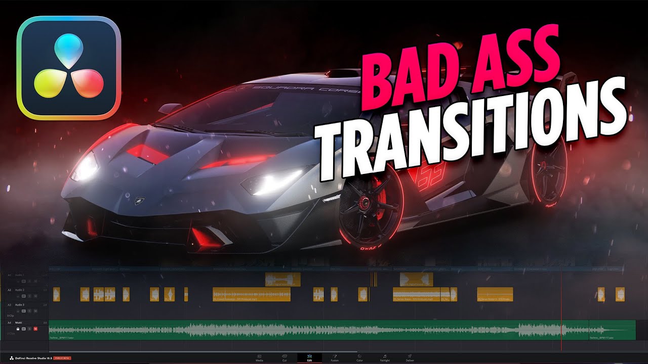 Bad Ass Transitions for Davinci Resolve - 32 Professional Transitions ...