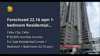 Foreclosed 22.16 sqm 1-bedroom Residential Condo For Sale in Cebu City