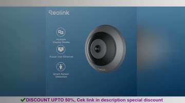 Reolink 6MP Fisheye WiFi Security Camera 2.4/5GHz Wireless Indoor Camera 2-Way Audio Smart Detection