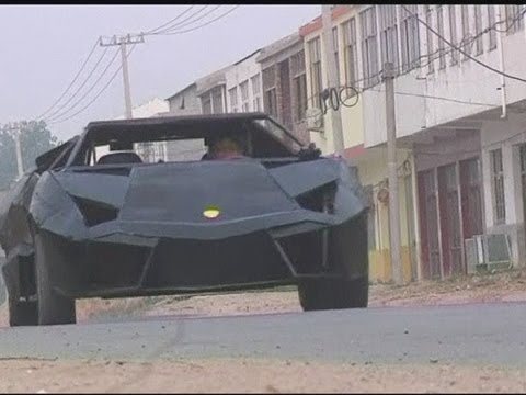 Chinese man creates own Lamborghini out of iron and an old van