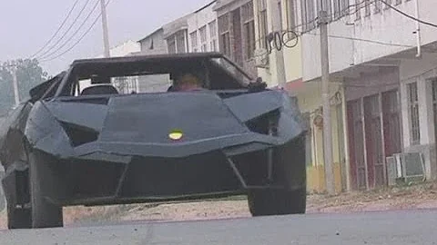 Chinese man creates own Lamborghini out of iron and an old van - DayDayNews