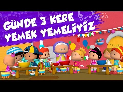 Pepee Çocuk Şarkıları - Günde Üç Kere Yemek Yemeliyiz - Düşyeri