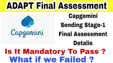 Capgemini Adapt Final Assessment Details l Capgemini updates 2022 l Capgemini Adapt Stage-1 details