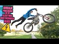 URBAN FREERIDE ON MY ELECTRIC MOTOCROSS BIKE - HUGE GAPS AND SENDS!