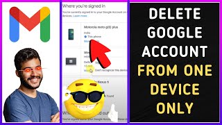 how to delete google account from one device only?