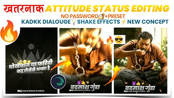 Attitude status editing in Alight motion || boy