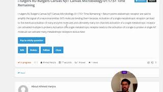 i rutgers RU Rutgers Canvas NJIT Canvas Microbiology 01:17:51 Time Remaining