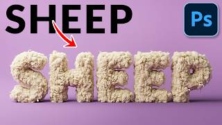Photoshop Tutorial: Sheep Wool Text Effect Powered By Gemini Nano Banana Magic screenshot 5