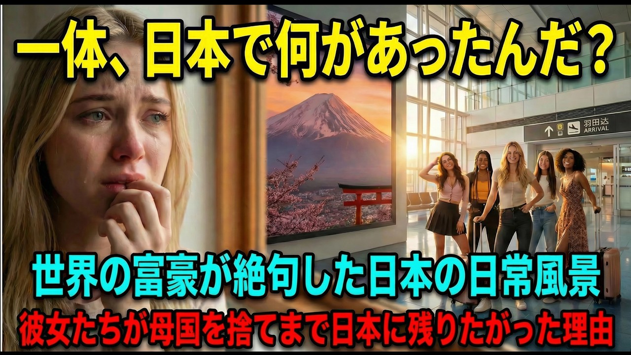 【海外の反応】パリもロンドンも見た富裕層の女子高生が「日本が1番」と断言した理由｜羽田空港3分で帰国拒否