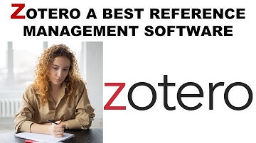 Zotero is a Best and Free Reference Management Software