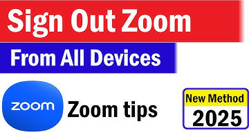 How To Sign Out Zoom From All Devices | How to Remotely Sign Out Zoom from All Devices | Zoom
