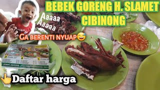 BOCORIN DAFTAR HARGA BEBEK HAJI SLAMET CABANG CIBINONG | food vlog. 