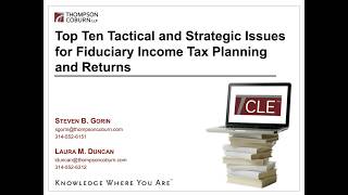 Fiduciary Income Tax Refresher and Update 2019