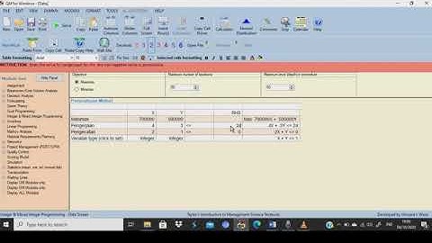 Tugas Modul 3 "Integer Programming dengan menggunakan POM-QM Windows" (Soal No 1)