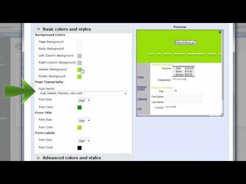 Setting Up  Web Forms Page Design in Altru