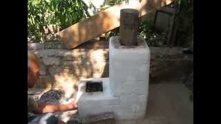 видео: Печь-ракета из 20 кирпичей картинка: Печь-ракета из 20 кирпичей