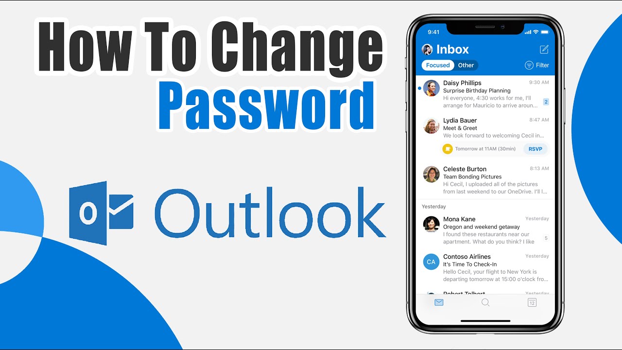 How To Change Password In Outlook On Iphone Youtube