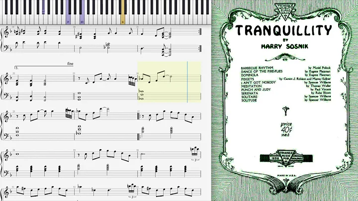 Tranquillity by Harry Sosnik (1930, Novelty piano)