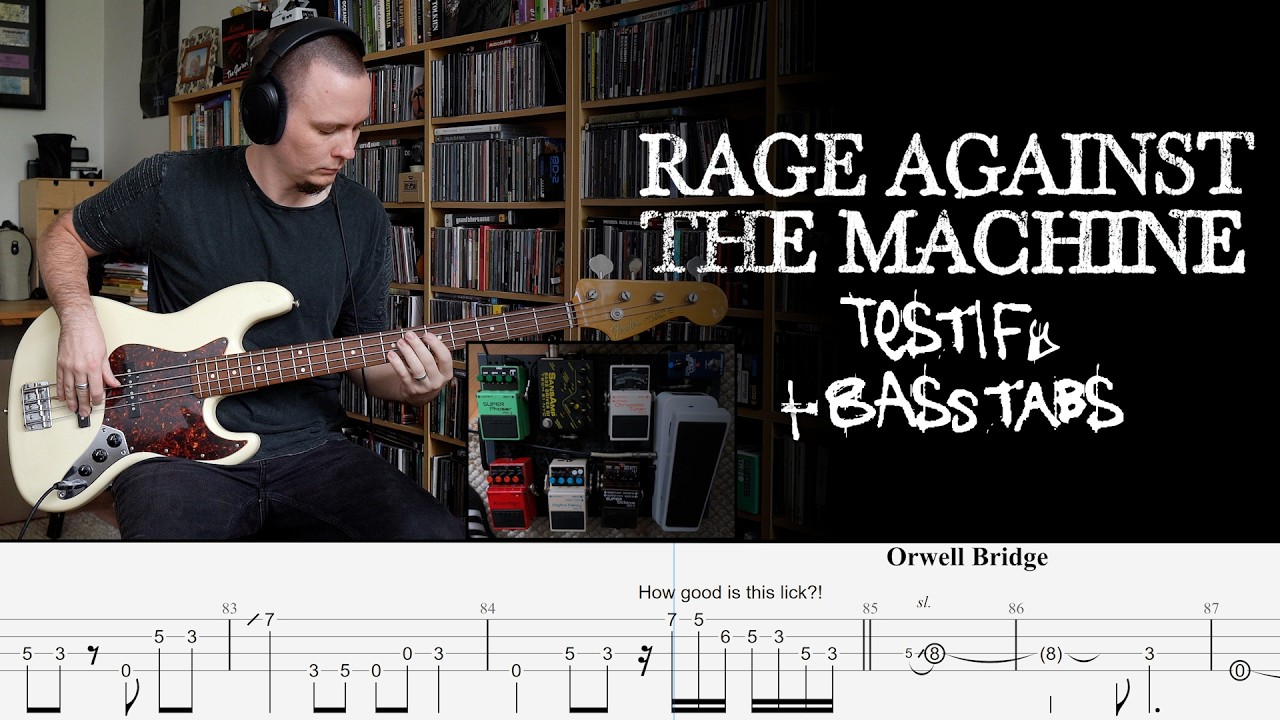 Bas Testify Rage Against The Machine - Testify - Bass Cover + tabs - YouTube