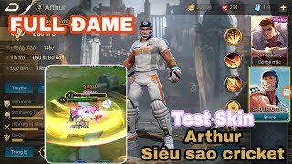 LIÊN QUÂN MOBILE-skin mới ra mắt:ARTHUR siêu sao cricket và món trang bị full đame sẽ NTN?