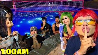 WE SNUCK OUT AT 1AM TO GO SWIMMING