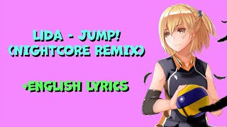 Lida - Jump! (Nightcore, English Lyrics)