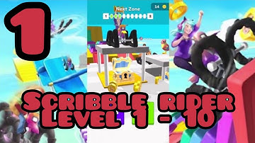Scribble Rider Level 1 - 10 Gameplay Walkthrough