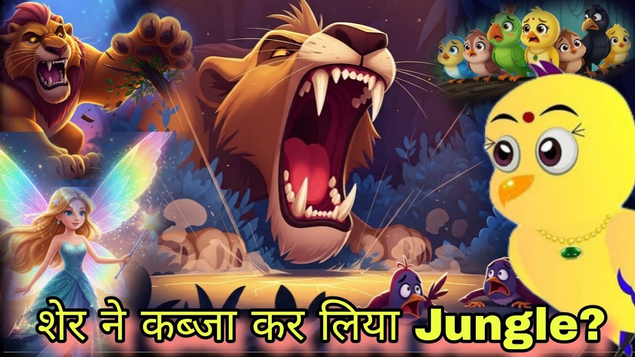 तोनी चिड़िया vs शेर खान 🦁 | Jungle की लड़ाई और Fairy का जादू | chidiya wala cartoon 