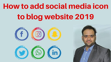 How to add social media icon to blog website 2019