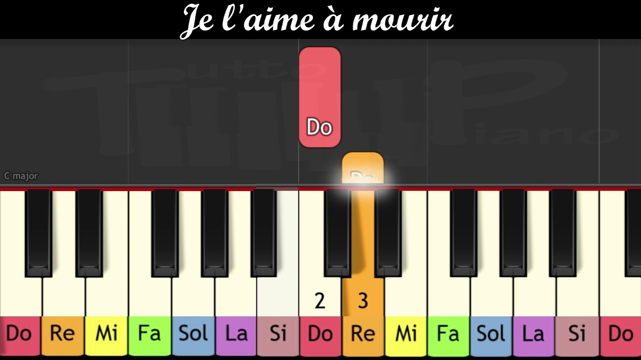 Apprendre au piano très facile Je l'aime à mourir de Francis