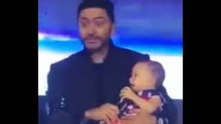 تامر حسني مع الطفل المعجزة 2018