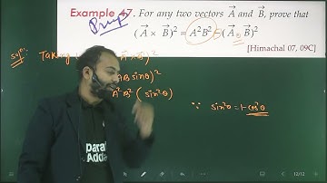Ex-47 motion in a plane numericals based on vector or cross product of vector #11thphysicsadda