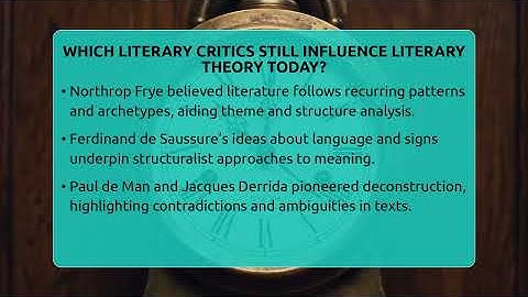 Which Literary Critics Still Influence Literary Theory Today? - The Prose Path