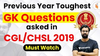 SSC CGL/CHSL 2019-20 | Previous Year Toughest GK Questions by Bhunesh Sir