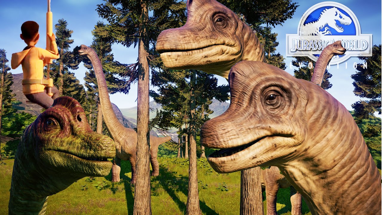 SANTUARIO BRACHIOSAURUS DE CAMPAMENTO CRETACICO y JURASSIC WORLD!! Bosque  de gigantes JW Evolution, image size:1280x720
