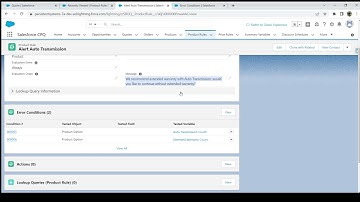 Salesforce CPQ | Product Rules | Type Alert