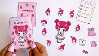 [ PaPer diy ] Satisfying with Sticker Book Kuromi, Hello Kitty, Cinnamoroll  ✨ #paperdiy #sanrio