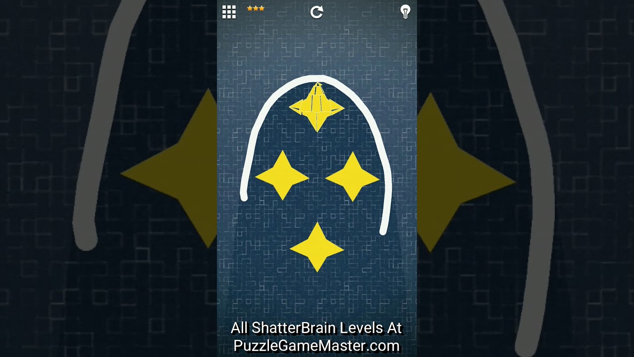 Shatterbrain Level 4, 3 stars Solution Android iOS