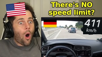 American Reacts to German Autobahn (Insane Clips)