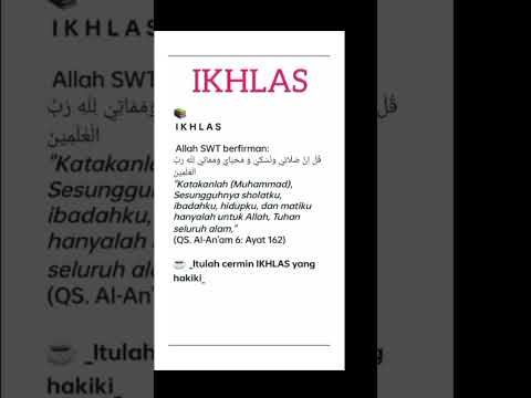 Ikhlas Yang Hakiki II QS: Al-An'am 6:162 @yaminhasibuan319 #shorts