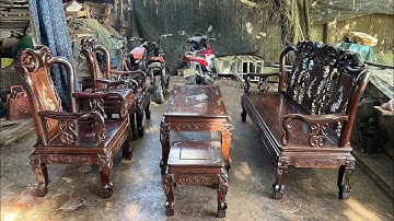 Báo Giá | Bộ ghế minh quốc đào gỗ Trắc ta cũ 6 món tay 8 giá rẻ